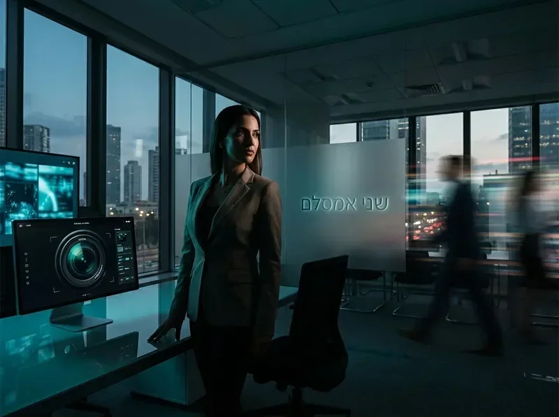 סרטון תדמית לעסק — צילום קולנועי בסביבה עסקית מודרנית