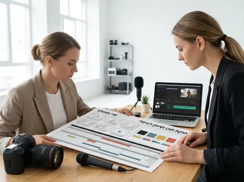 תהליך הפקת תוכן ויזואלי מקצועי לעסקים